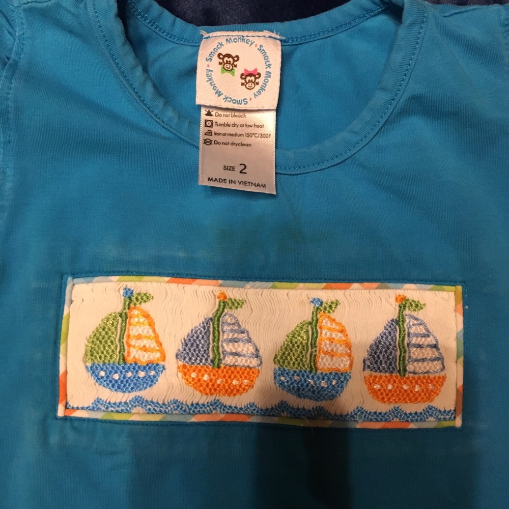 GUC Smock Monkey Toddler Shirt Set